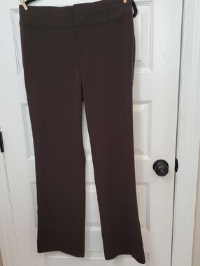 AB Studio Brown Bootcut Stretch Pants